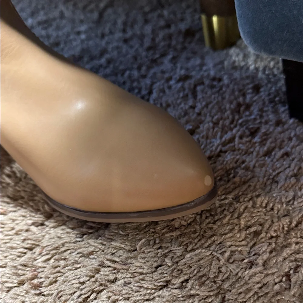 Tan Leather Knee-High Boots - Picture 2 of 7